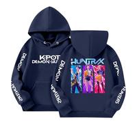 Sweats à Capuche K-Pop Hunters pour Fille Anime Imprimés Longues De-Mon Huntrix Sweatshirt Graphique Enfants K Pop Rumi Mira Zoey Pulls À Motifs de Films Décontractés Hoodie