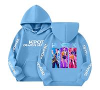 Sweats à Capuche K-Pop Hunters pour Fille Anime Imprimés Longues De-Mon Huntrix Sweatshirt Graphique Enfants K Pop Rumi Mira Zoey Pulls À Motifs de Films Décontractés Hoodie
