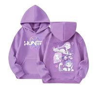 Sweats à Capuche Kpop Demons Hunters Oreille De Chat Sweats À Capuche Courts Mode Filles Mignon Sweat À Manches Longues Hauts Kpop Décontractés Hoodie (B07,140)