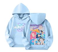 Sweats à Capuche Kpop Demons Hunters Style Streetwear Merch pour Fille Imprimés Longues Sweat-Shirt Graphique Enfants Vêtements Unie Filles Garçons 7-8 Ans