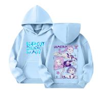 Sweats à Capuche Kpop Hunters Streetwear Merch pour Fille Imprimés Longues Sweatshirt Graphique Enfants Vêtements Unie Filles Garçons (Light Blue #2, 7-8 Years)