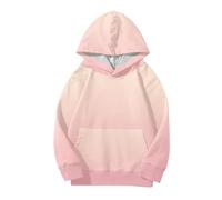 Sweats à capuche mignons pour adolescentes et filles Sweats à capuche tendance et préppés Chemises surdimensionnées à manches longues Vêtements dégradés pour filles Sweatshirt filles 146, Rose, 140
