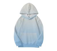 Sweats à capuche mignons pour adolescentes et filles Sweats à capuche tendance et préppés Chemises surdimensionnées à manches longues Vêtements dégradés pour filles Sweatshirt filles 146, bleu ciel