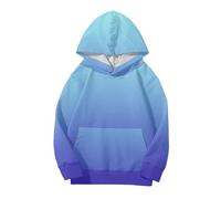 Sweats à capuche mignons pour adolescentes et filles Sweats à capuche tendance et préppés Chemises surdimensionnées à manches longues Vêtements dégradés pour filles Sweatshirt filles 146, bleu, 120