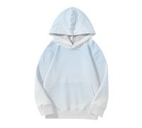 Sweats à capuche mignons pour adolescentes et filles Sweats à capuche tendance et préppés Chemises surdimensionnées à manches longues Vêtements dégradés pour filles Sweatshirt filles 146, bleu clair