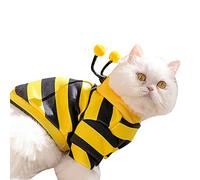 Sweats à Capuche pour Chat, Costume Adorable de Chat Léger, Mignon, Doux au Toucher, Lavable en Machine pour Chatons et Chiots (Costume d'abeille Classique S (5,5 à 8,8 LB))