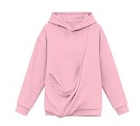 Sweats à capuche pour enfants filles tendance mignons avec poches d'animaux pulls décontractés automne hiver vêtements baggy léger sweat à manches longues hauts confortables pour enfants, rose, 3-4