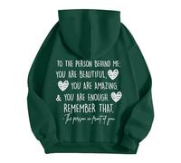 Sweats à capuche pour femme - Sweat à capuche pour femme « Dear Person Behind Me Remember That Mental Health », Vert, S