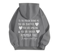 Sweats à capuche pour femme - Sweat à capuche pour femme « Dear Person Behind Me Remember That Mental Health », gris foncé, L