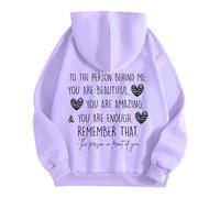Sweats à capuche pour femme - Sweat à capuche pour femme « Dear Person Behind Me Remember That Mental Health », violet, XL