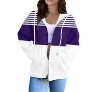 Sweats à Capuche Pour Femme,Sweat à Capuche Zippé DéContracté Pour Femme Avec Poches Pull Imprimé éLéGant Sweat-Shirt Confortable Doublé En Polaire Parfait Pour Les Tenues D'Automne Et D'Hiver