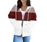 Sweats à Capuche Pour Femme,Sweat à Capuche Zippé DéContracté Pour Femme Avec Poches Pull Imprimé éLéGant Sweat-Shirt Confortable Doublé En Polaire Parfait Pour Les Tenues D'Automne Et D'Hiver