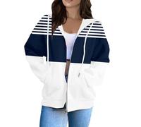Sweats à Capuche Pour Femme,Sweat à Capuche Zippé DéContracté Pour Femme Avec Poches Pull Imprimé éLéGant Sweat-Shirt Confortable Doublé En Polaire Parfait Pour Les Tenues D'Automne Et D'Hiver