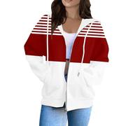 Sweats à Capuche Pour Femme,Sweat à Capuche Zippé DéContracté Pour Femme Avec Poches Pull Imprimé éLéGant Sweat-Shirt Confortable Doublé En Polaire Parfait Pour Les Tenues D'Automne Et D'Hiver