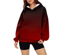 Sweats à Capuche pour Femmes, Sweat-Shirt à imprimé dégradé, Sweat Capuche Essentiel, Pull décontracté Manches Longues avec Poche, légers et Amples des années, vêtements de Sport Chauds pour l'hiver