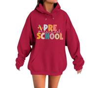 Sweats à capuche pour femmes sweatshirts sweat à capuche I am a Child Of God Tops Homme Femme Longs Leeve Pullover Sweatshirt, Rouge, S
