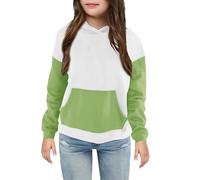 Sweats À Capuche Pour Fille Décontractée Automne Léger Hoodie Filles Filles Doux Fille Sweats à Manches Longues Sport Y2k Couleur Unie Pull Streetwear Fille Hiver Pull Élégant, vert, 4 ans