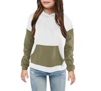 Sweats À Capuche Pour Fille Décontractée Automne Léger Hoodie Filles Filles Doux Fille Sweats à Manches Longues Sport Y2k Couleur Unie Pull Streetwear Fille Hiver Pull Élégant, vert foncé, 9 ans