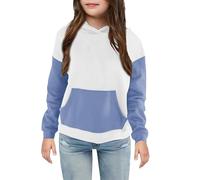 Sweats À Capuche Pour Fille Décontractée Automne Léger Hoodie Filles Filles Doux Fille Sweats à Manches Longues Sport Y2k Couleur Unie Pull Streetwear Fille Hiver Pull Élégant, bleu, 4 ans