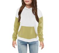 Sweats À Capuche Pour Fille Décontractée Automne Léger Hoodie Filles Filles Doux Fille Sweats à Manches Longues Sport Y2k Couleur Unie Pull Streetwear Fille Hiver Pull Élégant, or, 6 ans