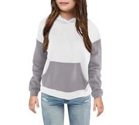 Sweats À Capuche Pour Fille Décontractée Automne Léger Hoodie Filles Filles Doux Fille Sweats à Manches Longues Sport Y2k Couleur Unie Pull Streetwear Fille Hiver Pull Élégant, gris foncé, 13 ans