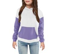 Sweats À Capuche Pour Fille Décontractée Automne Léger Hoodie Filles Filles Doux Fille Sweats à Manches Longues Sport Y2k Couleur Unie Pull Streetwear Fille Hiver Pull Élégant, Violet foncé., 5 ans