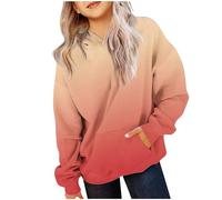 Sweats à capuche pour filles à manches longues surdimensionnés à capuche pour adolescentes et jeunes hauts tendance pour l'hiver, rouge pastèque, 5 ans