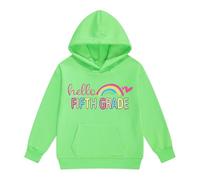 Sweats à Capuche pour Filles - Pulls Confortables et décontractés avec Poches et Cordon de Serrage pour lautomne/Hiver imprimés Cartoons Manches Longues vêtements d extérieur (Mint Green, 2-3 Years)