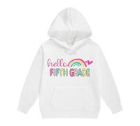 Sweats à Capuche pour Filles - Pulls Confortables et décontractés avec Poches et Cordon de Serrage pour lautomne/Hiver imprimés Cartoons Manches Longues vêtements d extérieur (White, 8-9 Years)