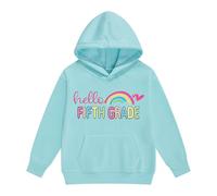 Sweats à Capuche pour Filles - Pulls Confortables et décontractés avec Poches et Cordon de Serrage pour lautomne/Hiver imprimés Cartoons Manches Longues vêtements d extérieur (Sky Blue, 1-2 Years)
