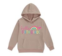 Sweats à Capuche pour Filles - Pulls Confortables et décontractés avec Poches et Cordon de Serrage pour lautomne/Hiver imprimés Cartoons Manches Longues vêtements d extérieur (Khaki, 3-4 Years)