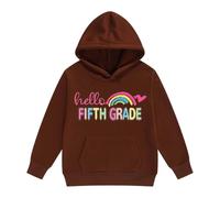 Sweats à Capuche pour Filles - Pulls Confortables et décontractés avec Poches et Cordon de Serrage pour lautomne/Hiver imprimés Cartoons Manches Longues vêtements d extérieur (Brown, 10-11 Years)