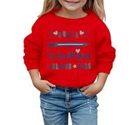 Sweats à Capuche pour Filles - Tenues décontractées à Manches Longues avec Motifs Graphiques Douceur et Confort pour l’école et Les activités Quotidiennes parfaites pour l’Automne et (Red, 4-5 Years)