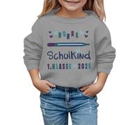 Sweats à capuche pour filles - tenues décontractées à manches longues avec motifs graphiques douceur et confort pour l’école et les activités quotidiennes parfaites pour l’automne et (Grey, 6-7 Years)