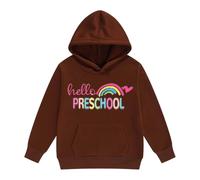 Sweats à Capuche pour Filles - vêtement d'extérieur décontracté et Pratique pour l School Year Motifs Dessins animés Manches Longues Cordon Poche Confort Enfant (Brown, 3-4 Years)