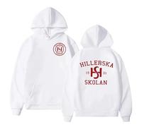 Sweats À Capuche pour Les Fans Young Royals Sweats À Capuche pour Hommes Et Femmes Coton Lettre Imprimé Pull Street Cool Sweats À Capuche Hillerska Skolan Logo Graphique Commémoratif Sweat-Black||XS