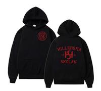 Sweats À Capuche Pour Les Fans Young Royals Sweats À Capuche Pour Hommes Et Femmes Coton Lettre Imprimé Pull Street Cool Sweats À Capuche Hillerska Skolan Logo Graphique Commémoratif Sweat-Black||XS