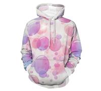 Sweats À Capuche Rêve Bulles Impressionen 3D, Chauds Homme Polyester Blanc Crew Neck Manches Longues Street Bulle Dialogue Dessin Animé Sweat à Capuche pour Homme et Femme 2XL