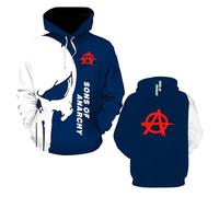 Sweats À Capuche Sport Hommes pour A.na.rc.h.y S.on.s Sweat Shirt avec Poches Manteaux Imprimés Printemps Automne Vestes Survêtements 3D-D||XX_l