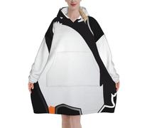 Sweats à capuche surdimensionnés à motif de macareux moines pour femmes et hommes, doux et chauds.