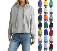 Sweats à capuche surdimensionnés pour femmes, sweatshirts noirs, pull tendance, ample, décontracté, à manches longues, chemises avec poche, Rose #1., M