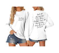 Sweats à capuche tendance pour femme - Grande taille - Tendance - Lettre graphique - Décontracté avec motifs - Jolis sweats tendance Backwoods Y2K - Coupe ample - Gothique 2025, blanc, L