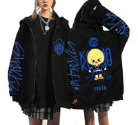 Sweats à Capuche Zippé SKZ Karma Sport Harajuku Streetwear Y2K Sweatshirt BangChan Lee Know Changbin Hyunjin Han Felix Seungmin I.N Mode Loose Tops