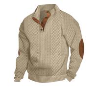 Sweats à col montant pour homme, esthétique, mignon, décontracté, vintage, manches longues, hauts tricotés, fins, tendance, universitaires, légers, vintage, essentiels pour femmes, 2025 Y2K, kaki, L