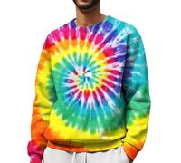 Sweats à col rond pour homme, sweatshirts colorés pour hommes, pull imprimé coloré, pull à la mode, pull ample à la mode, pull décontracté à manches longues sans poche, rouge pastèque, M