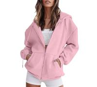 Sweats Capuche Femme Zippé Casual Sweats À Capuche Chaud Sweatshirt Manches Longues Veste Sportswear Chaud Veste Femme Chic Et Elegant Sweatshirt Pour Sport Fitness Outdoor Basic Casual Style