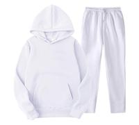 Sweats Capuche Fermeture Éclair pour Hommes Grands Et Grands Couleur Unie, Pull à Capuche, Pantalon avec Glands, Costume de Sport Pulls Chauds pour Hommes Hiver