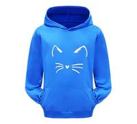 Sweats Capuche Fille Confortable Elégant Sportswear Zippé Veste Polaire Doublée Hoodie avec Fermeture Clair Pullover Sweatshirt Pull Plaid Enfant Sweat pour Bebe Filles 2-7 Ans