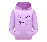 Sweats Capuche Fille Confortable Elégant Sportswear Zippé Veste Polaire Doublée Hoodie avec Fermeture Clair Pullover Sweatshirt Pull Plaid Enfant Sweat pour Bebe Filles 2-7 Ans