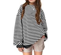 Sweats Capuche Fille Plus Sweat en Velours Enfant Mignon Imprimé Cartoon Printemps et Automne Décontracté Pull Col Rond Coton Gym Jogging Running Course Survêtement Ado 7-14 Ans